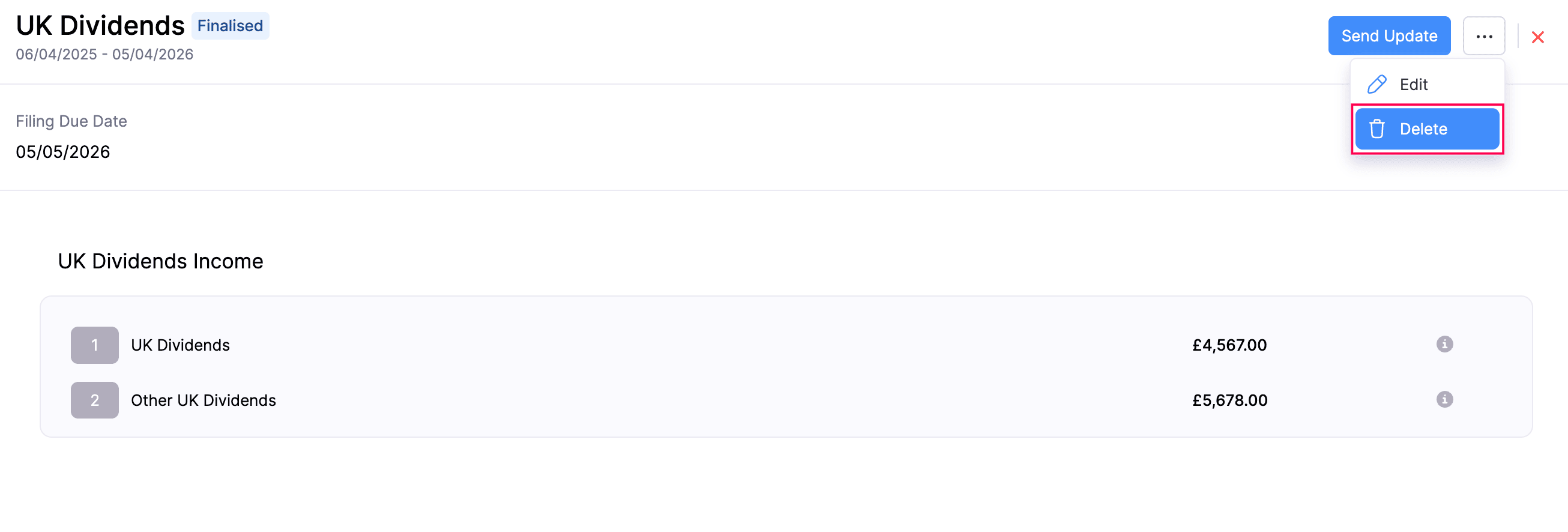 Delete Other Income Source Form