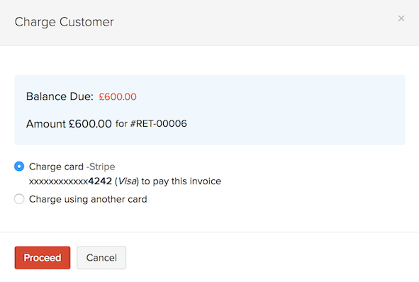 Manually Charging Customer