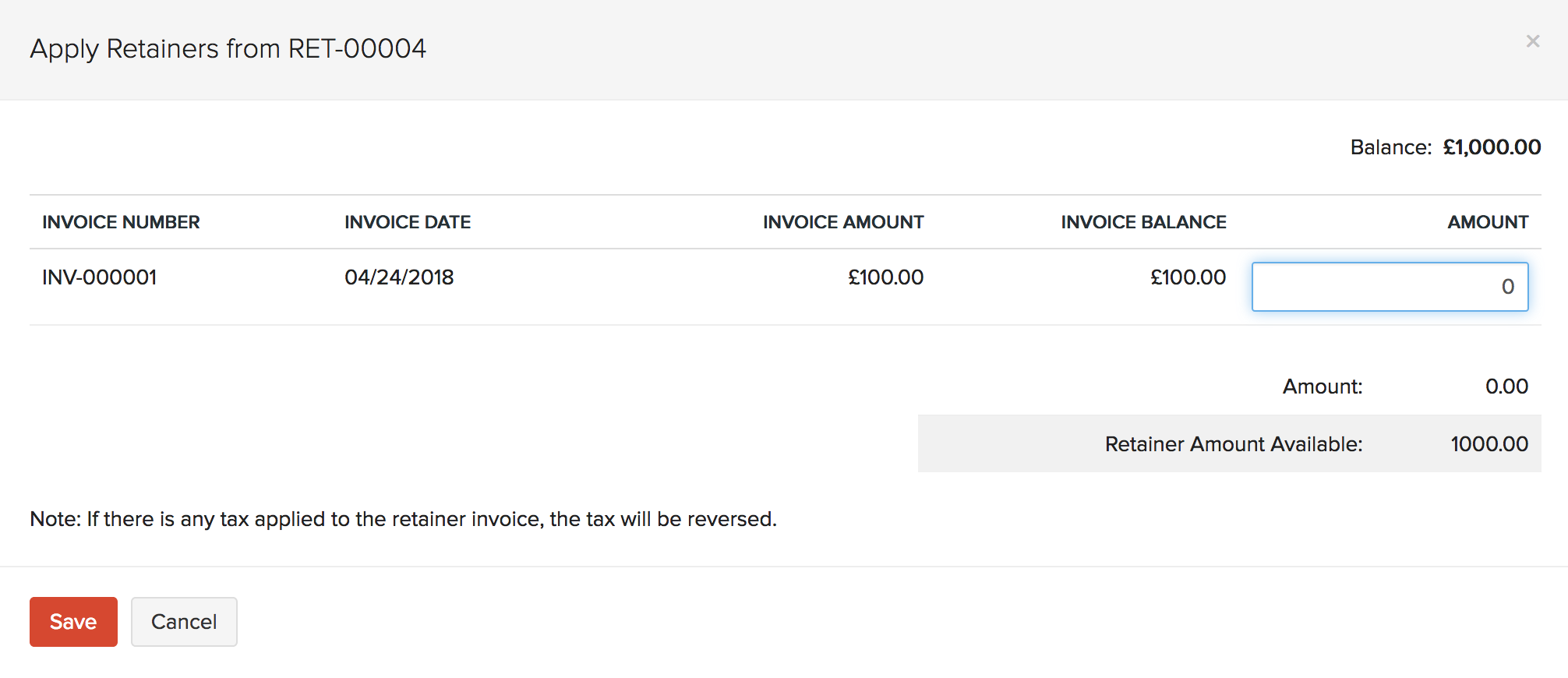 Invoice Applied