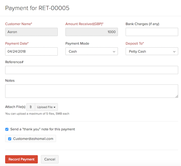 Record Payment