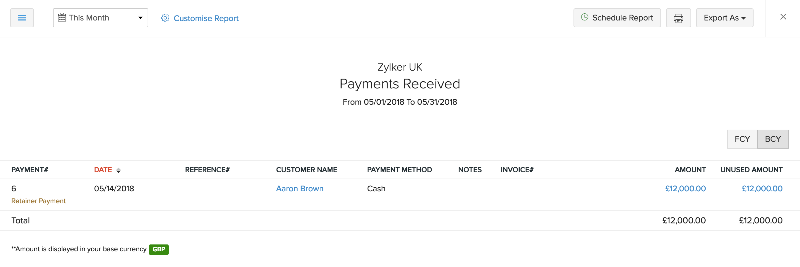 Payment Received