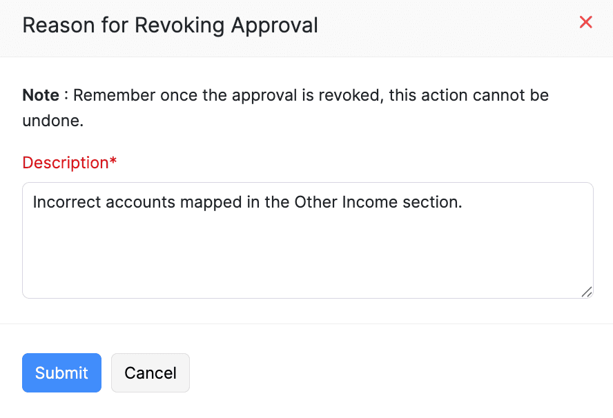 Revoke Pop-up