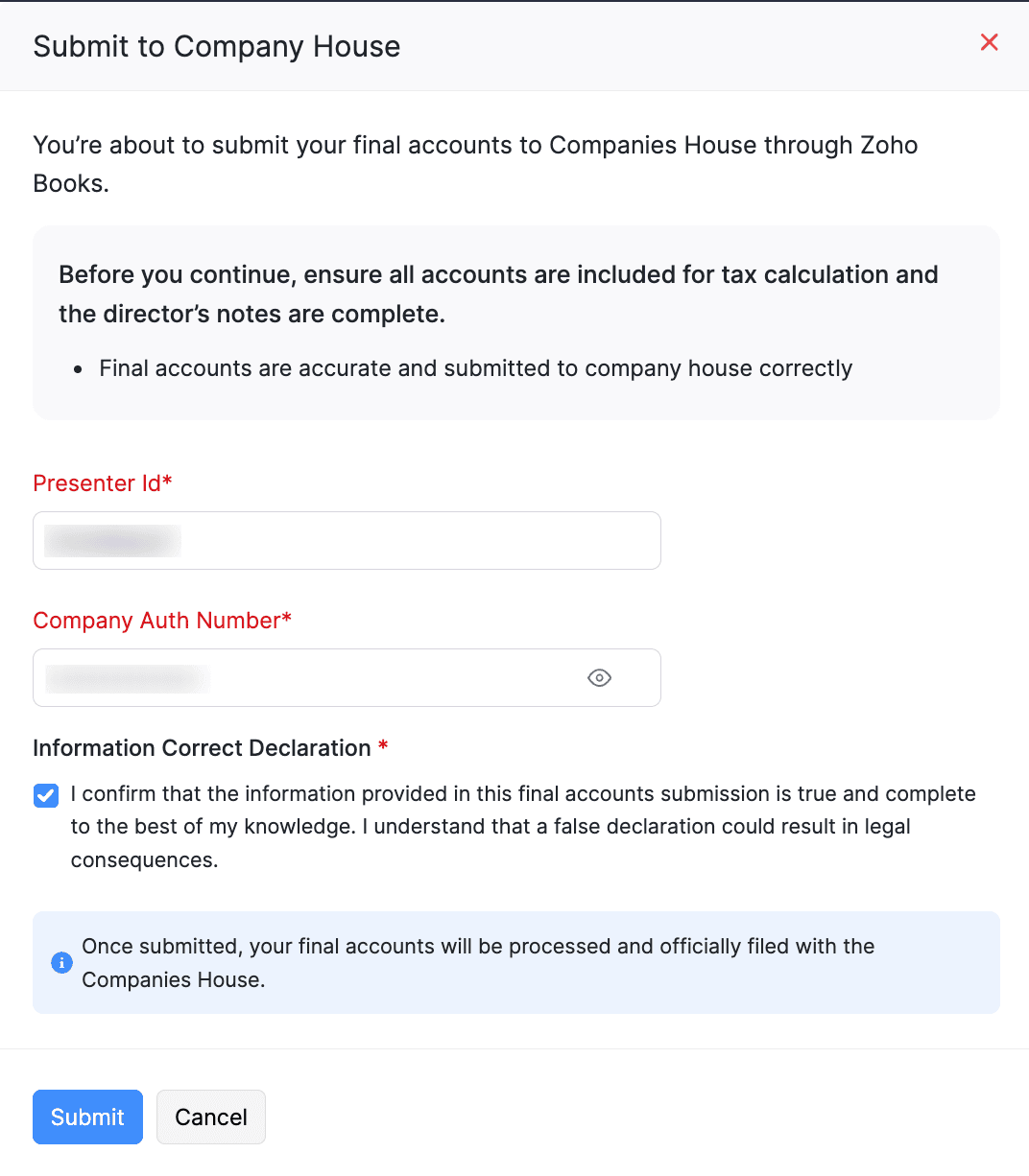 Submit Pop-up