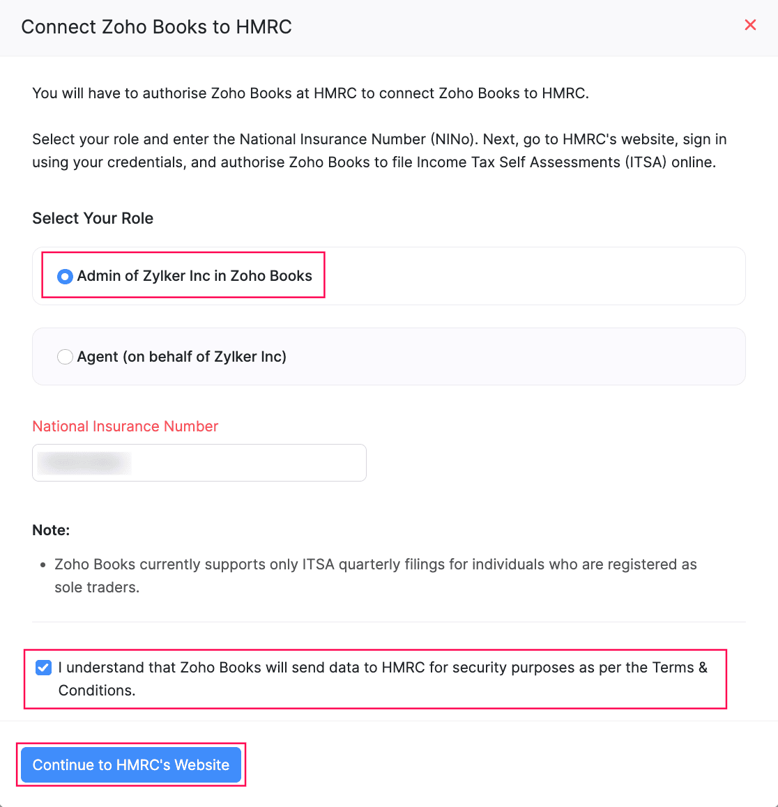 Enable for Admin