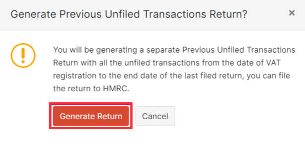 Generate Previous Unfiled Transactions Return?