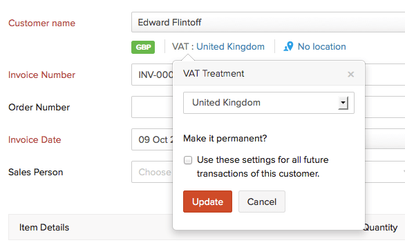 Updating VAT Treatment