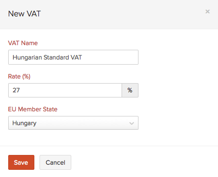 Add a New Member Country VAT Rate