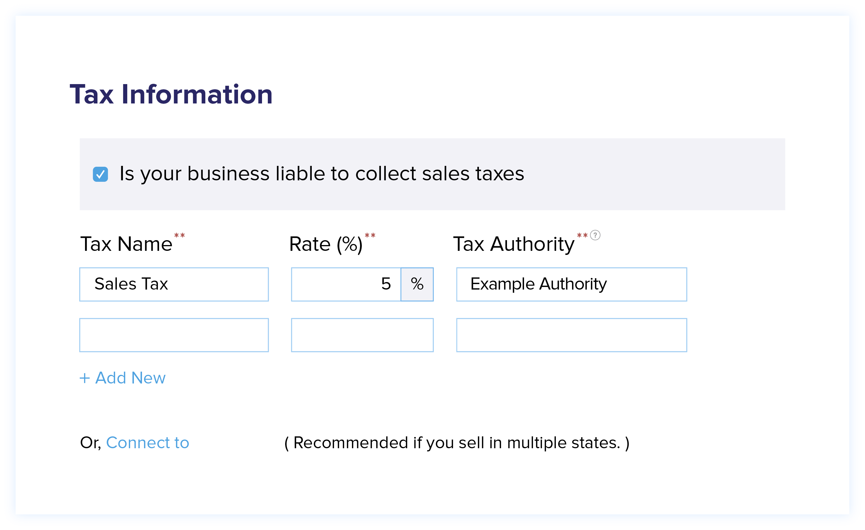 Set up your taxes before you start selling