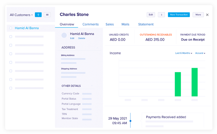 Contact Management - Online Accounting Software | Zoho Books
