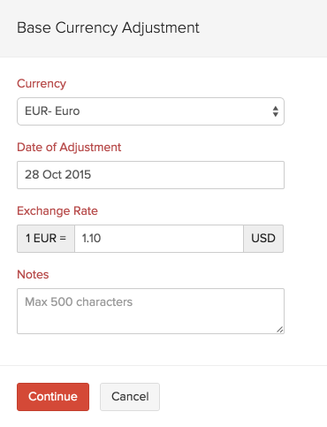 Convert foreign currency into base currency