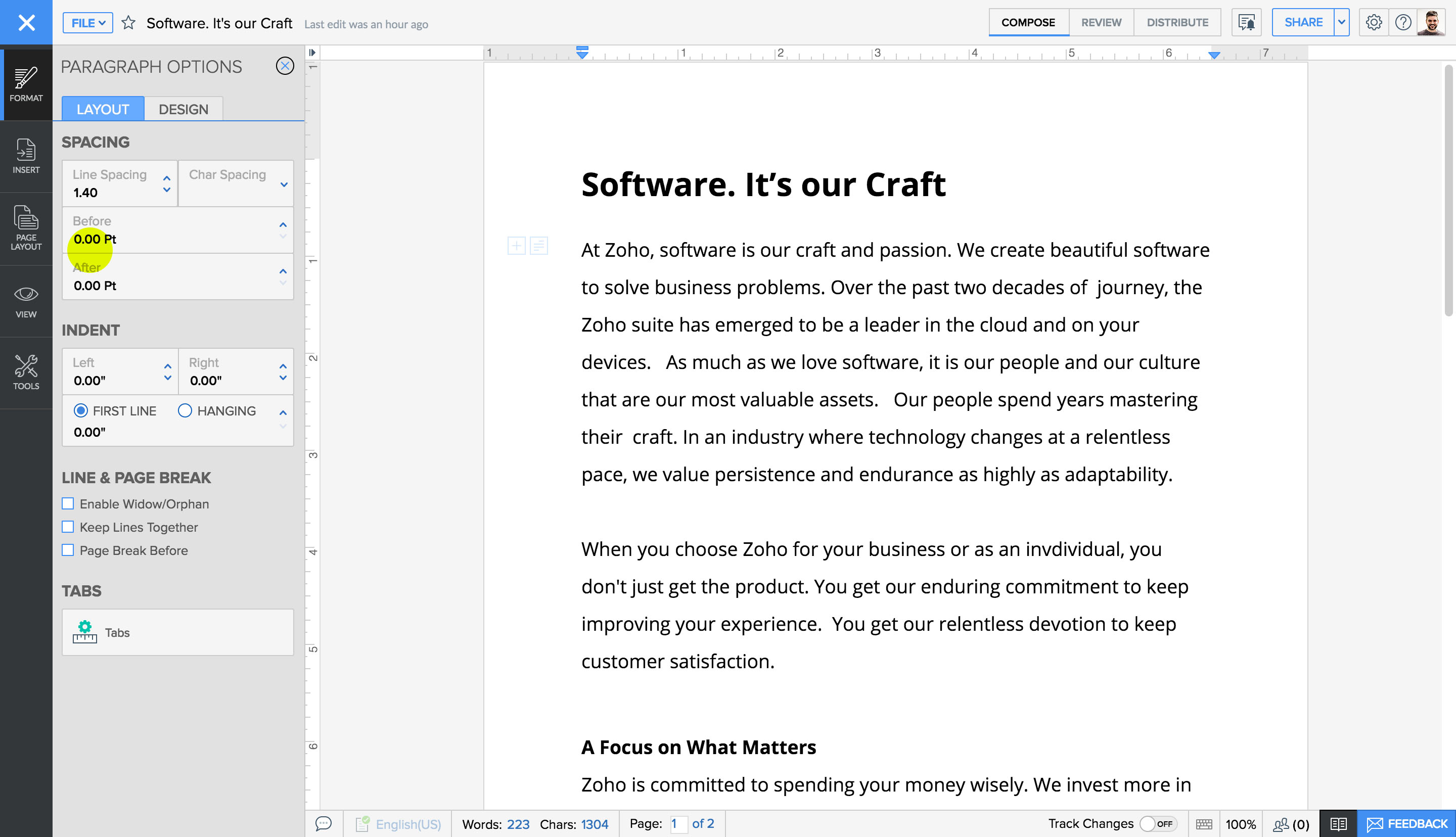 更改段落间距 更改段落间距
