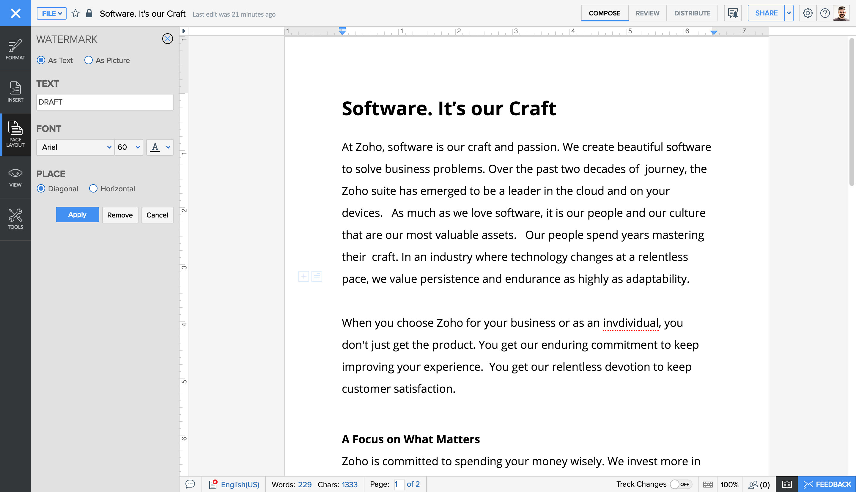 插入水印 插入水印