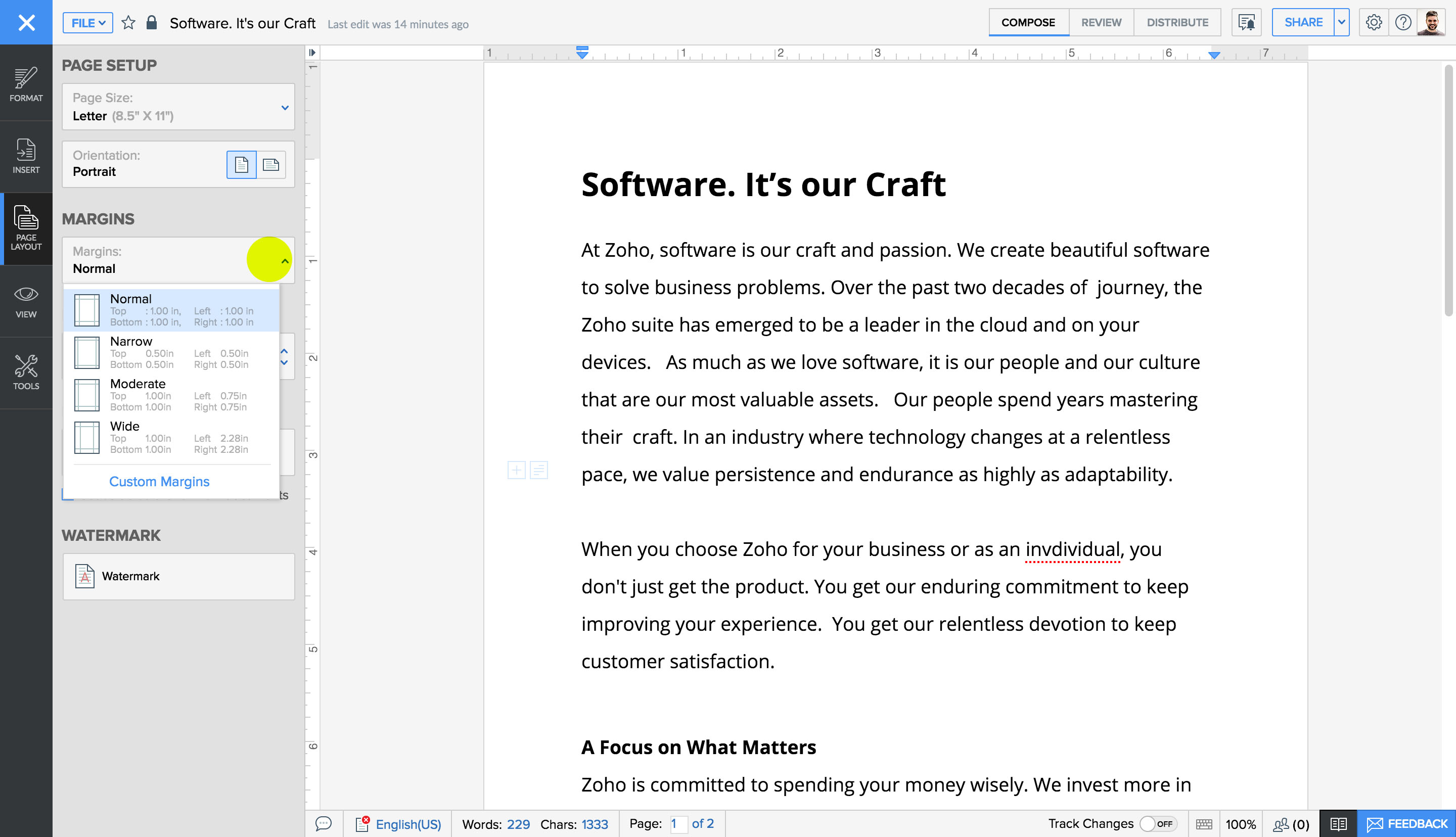 设置边距 设置边距