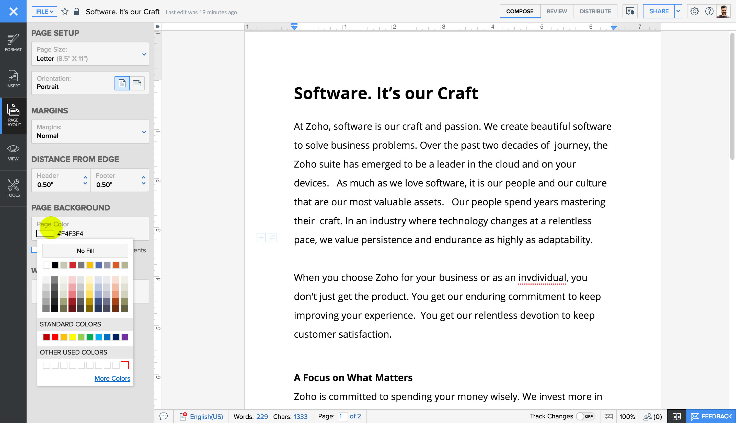 设置页面颜色 设置页面颜色