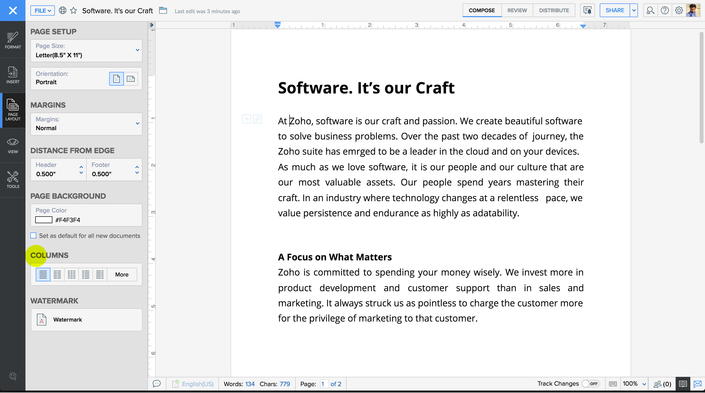 对文档进行分栏 对文档进行分栏