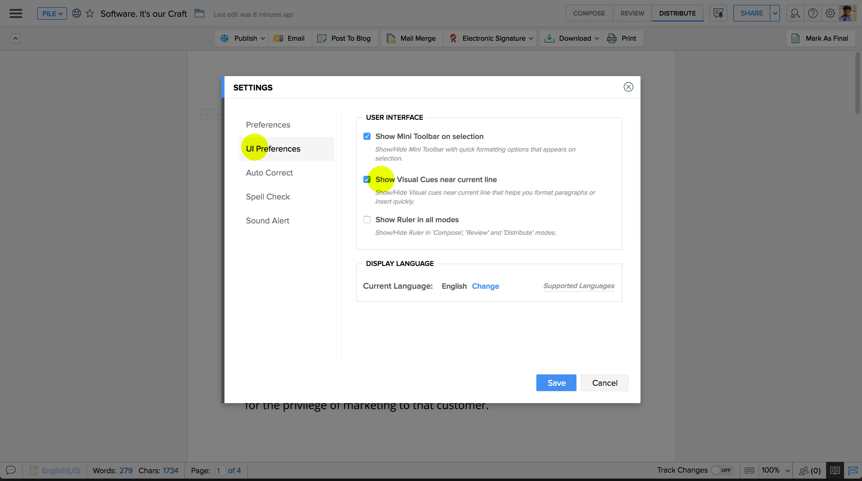 关闭视觉提示 关闭视觉提示