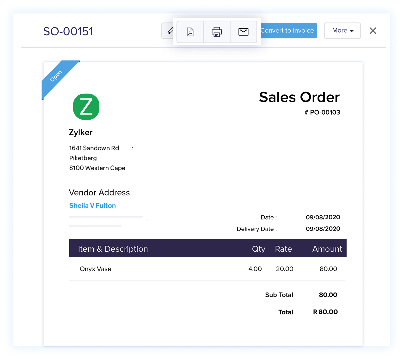 Create Copies of Sales Orders - Sales Order System | Zoho Books